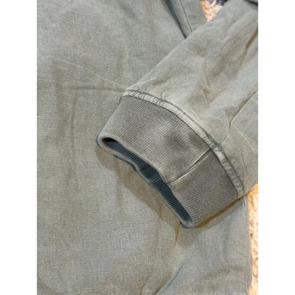 Natural Blue by Visitor Linen Bomber Jacket XXL‎ Sage Green Zip Up Lightweight